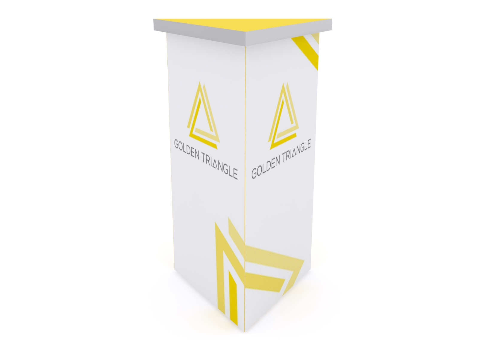 DI-638 Trade Show Pedestal -- Folding Fabric Panels -- Full Graphic (velcro-attached)